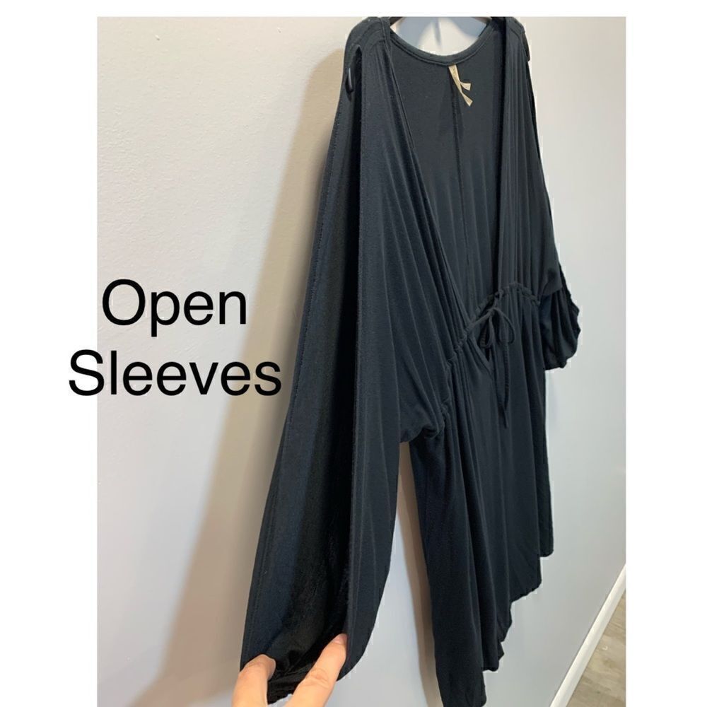 Victoria’s Secret open sleeves V neck tie empire waist slip on cover-up/dress - Picture 5 of 10